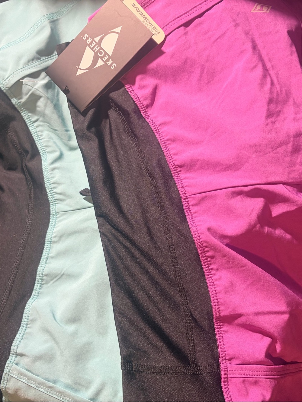 Skechers woman set of two sport shorts - Purple & Light Blue